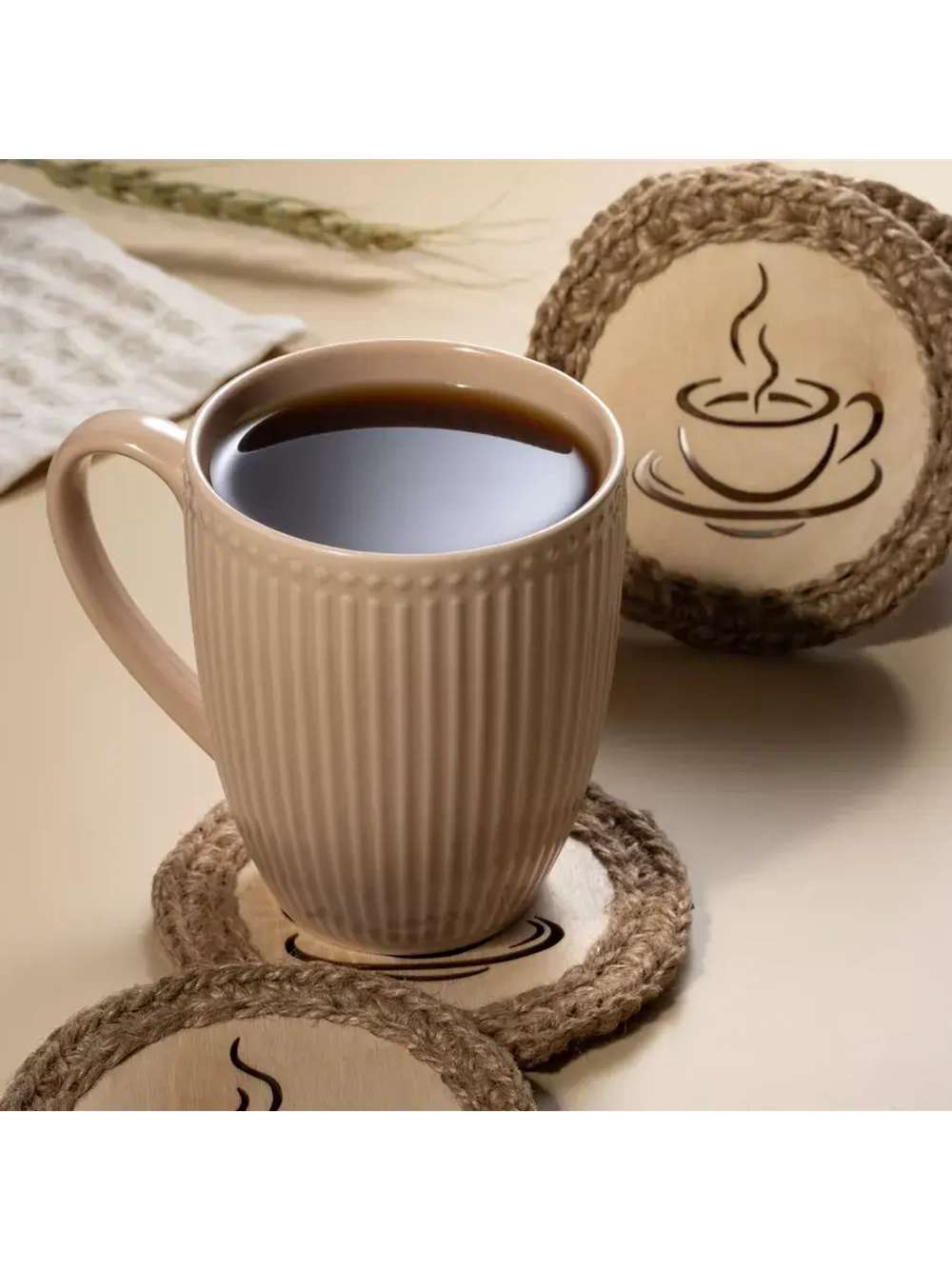 Подставка под горячее 4 шт+подарочная коробочка