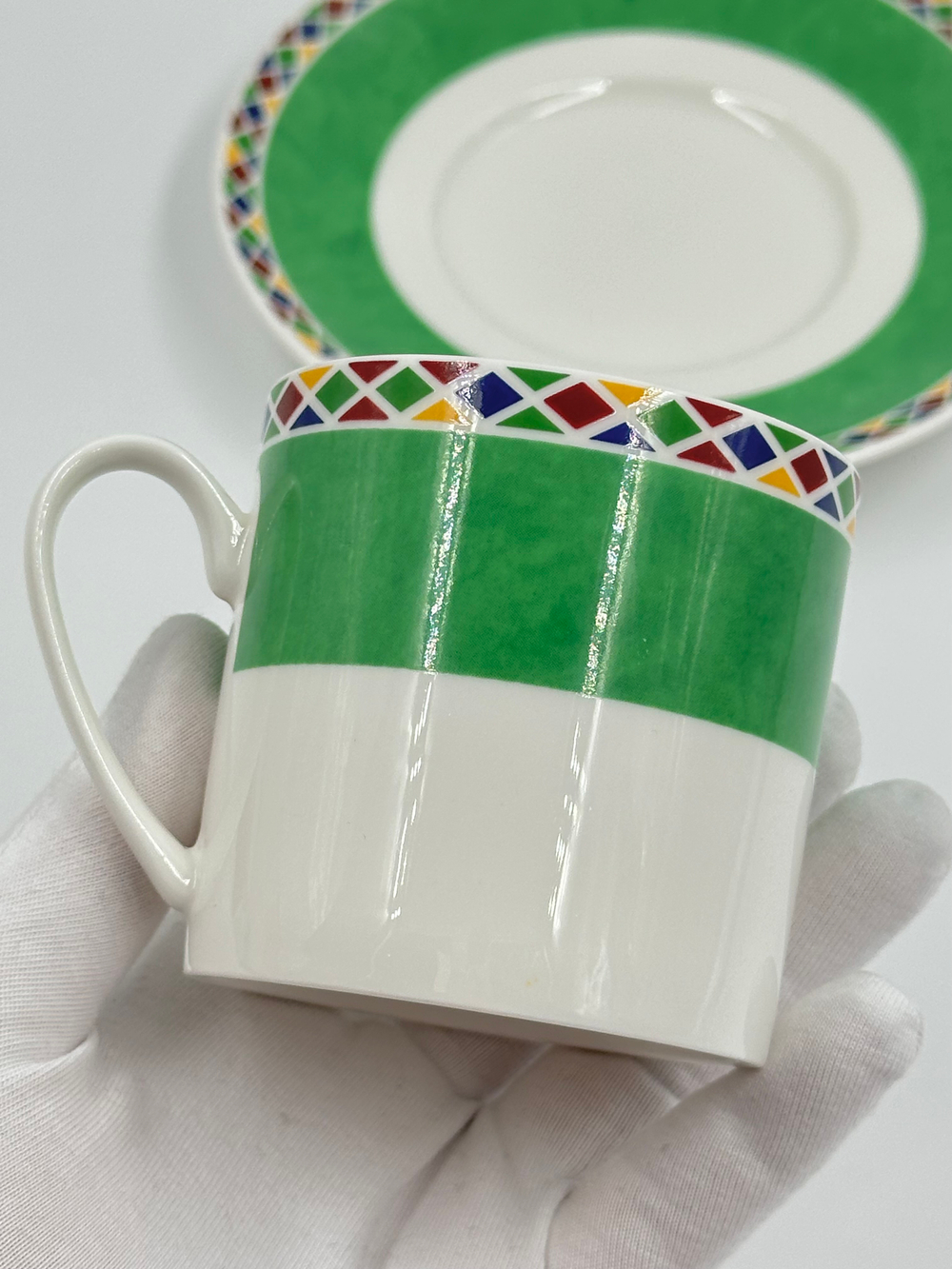 Кофейная пара зелёная Yves Saint Laurent by Yamaka