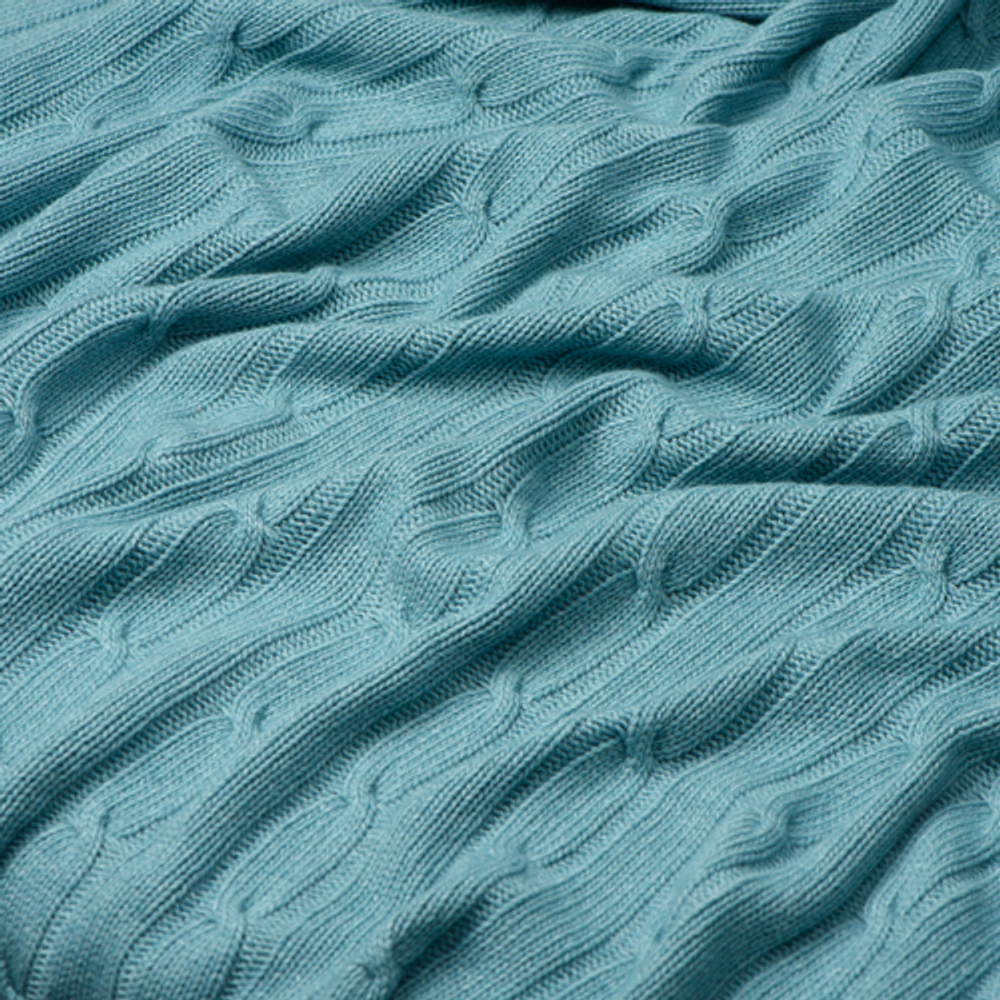 Плед CABLE Rene Real бирюзовый меланж 110x170 см