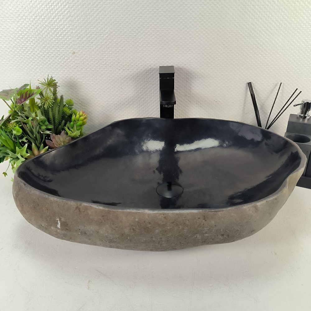 Каменная раковина из речного камня RS-05032 (63*47*16) 0856 из натурального камня
