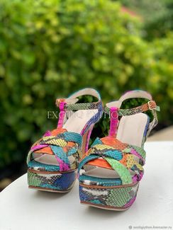 Босоножки из кожи питона SH-158