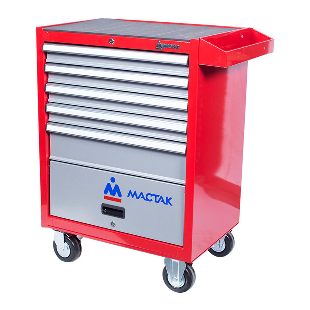Тележка инструментальная, 5 ящиков и отсек, красная МАСТАК 522-05581R