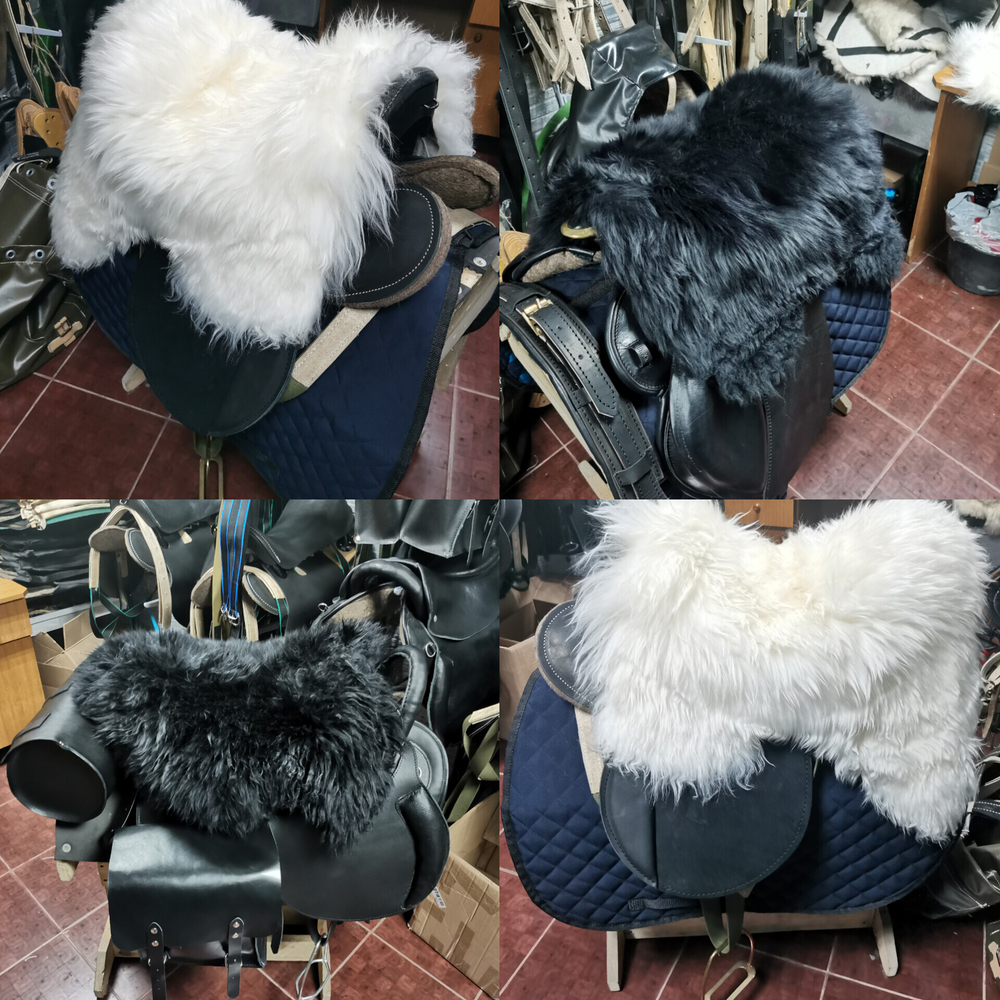 Подушка из овчины  на седло для лошади!