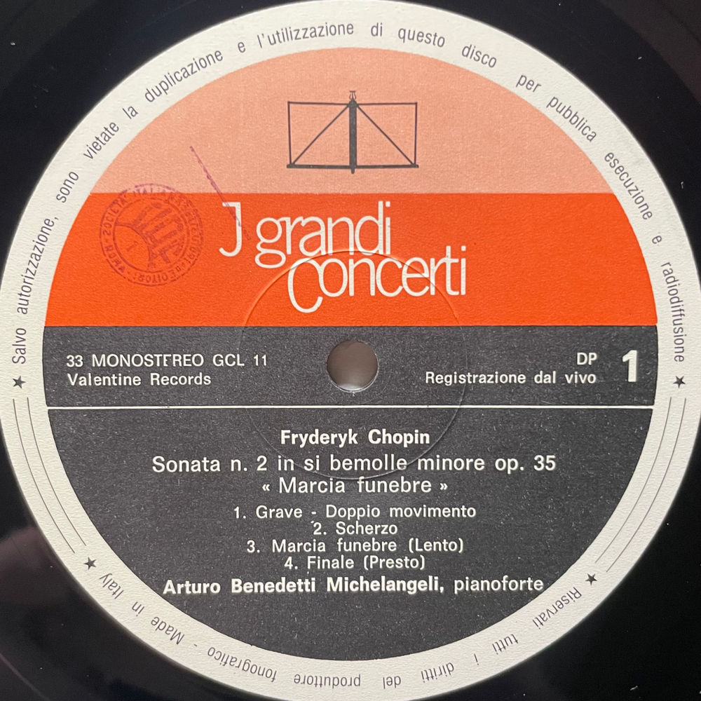 Шопен - Соната № 2 "Траурный марш" / Шуман - Венский Карнавал (Италия 1982г.)