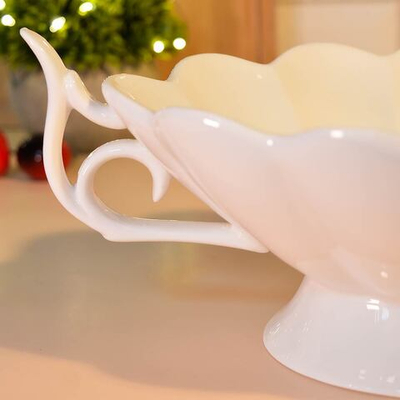 Блюдо 32,5см на ножке с ручками Без деколи (00109464)