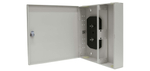 Кросс оптический настенный с дверцей, с замком TELCORD КН-24/32 32-ST/MM-32-ST/UPC-MM50(OM4)-1-КУ-GY