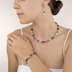 Серьги Coeur de Lion Blue-Red 4905/20-0703 цвет голубой, красный