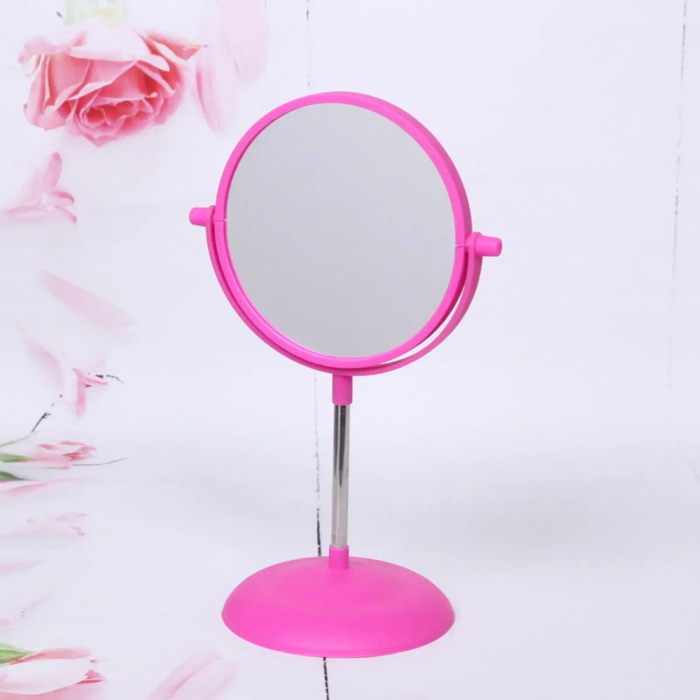 Зеркало настольное на ножке «Beauty», двухстороннее с увелич., микс 3 цвета, 30см, d-15см