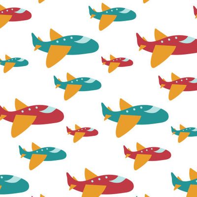 Buy kids fabric planes white