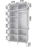 Спальня Толедо Шкаф 2-х ств. ТШ-21