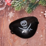 Повязка на глаз «Пират белый череп»