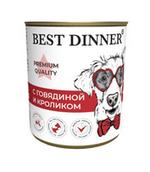 Консервы Best Dinner для собак всех пород меню №5 ягненок с рисом 340 г