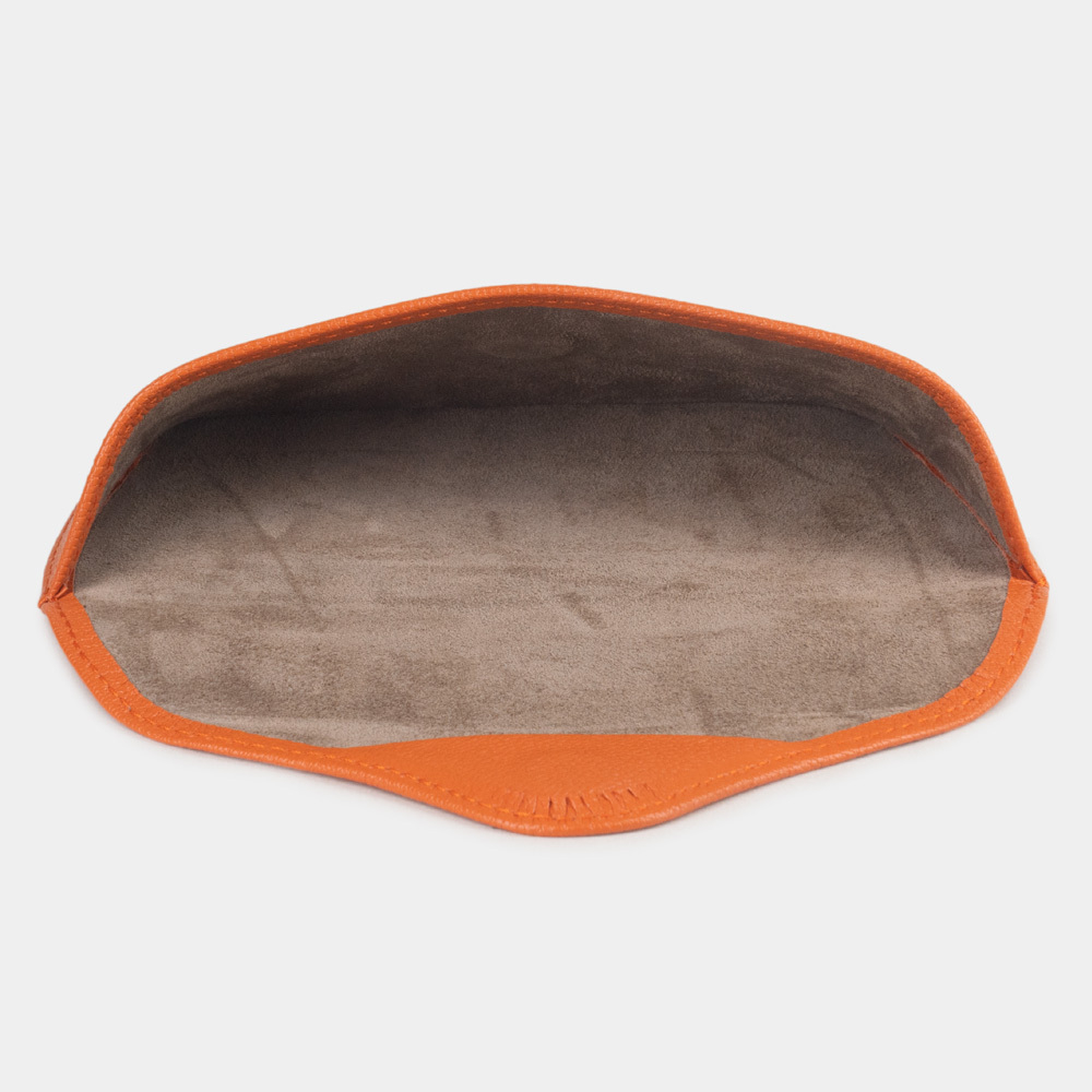 Футляр для очков Soleil из кожи козы, оранжевого цвета