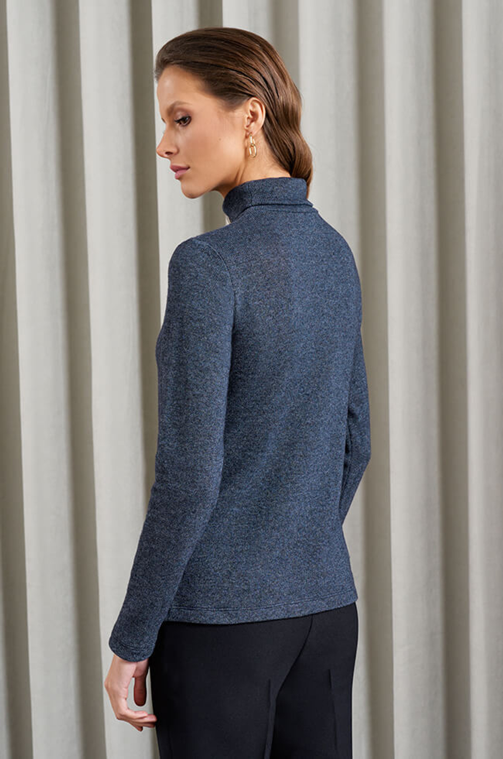 22883 Джемпер женский (темно-синий меланж)