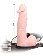 Страпон с вибрацией Eroticon Domina (Цвет: телесный)