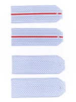 Погоны МВД серо-голубые 1 красный просвет пластик