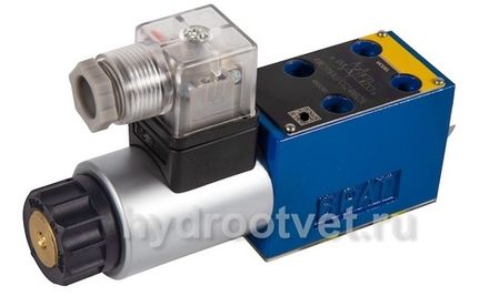 4WE5E6X/CG24N9Z5L - Гидрораспределитель золотниковый Ду 5 с электроуправлением, схема E (44), электроуправление G24, возврат - пружинный