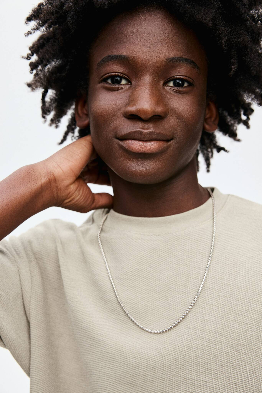 H&M Комплект из футболки и шорт, бежевый