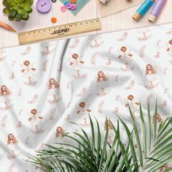 Ткань бифлекс девочка-ангелок