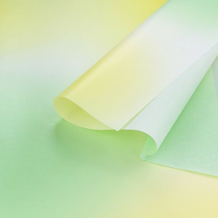 Тишью перламутровая "Градиент" 50*70см (20листов) Желтый/Зеленый