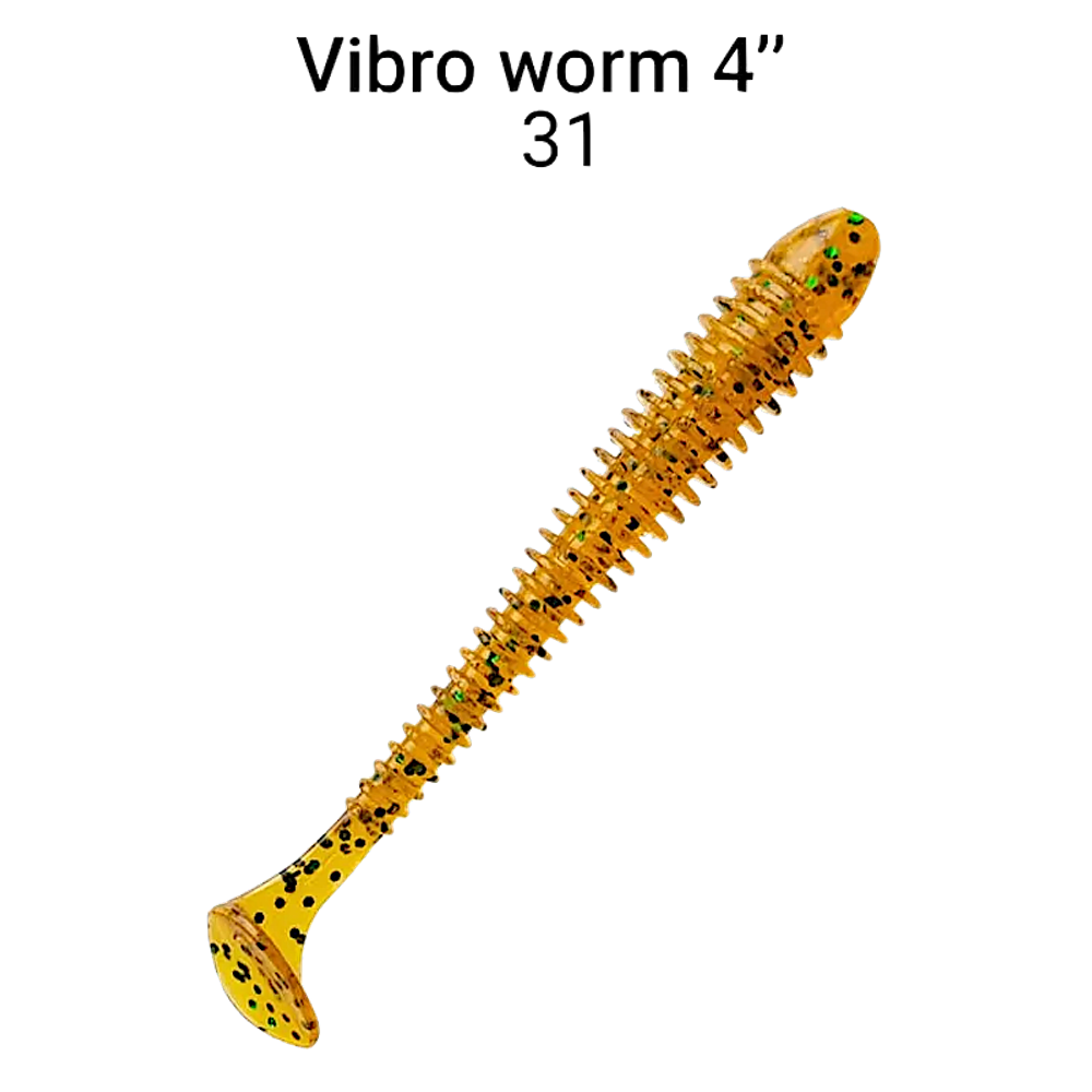 Мягкая приманка Crazy Fish Vibro Worm 4'' 10см 5шт 75-100 -