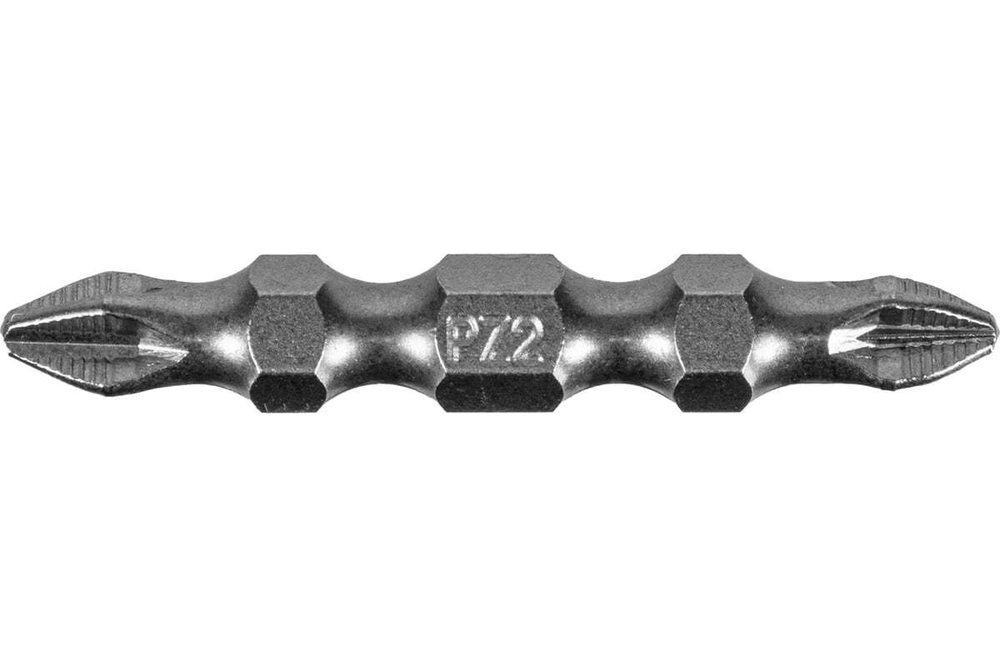Набор бит двухсторонних PH2-PZ2, 45 мм, сталь S2, 10 шт Denzel 11675