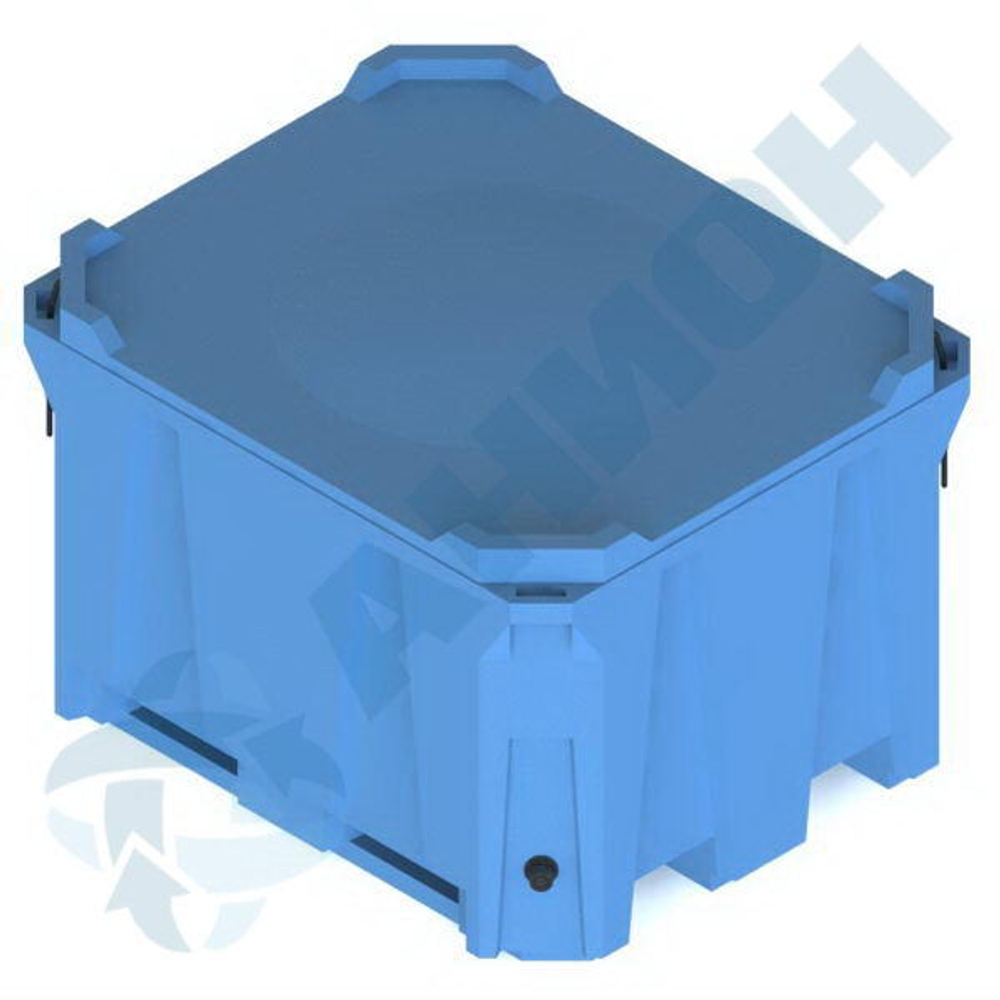 Изотермический контейнер 600 л с крышкой Анион 600 л.(1240x1040x840см;синий) - арт.559524