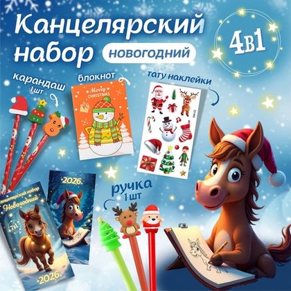 Купить оптом Канцелярский набор из 4 предметов, арт.0268 в Москве