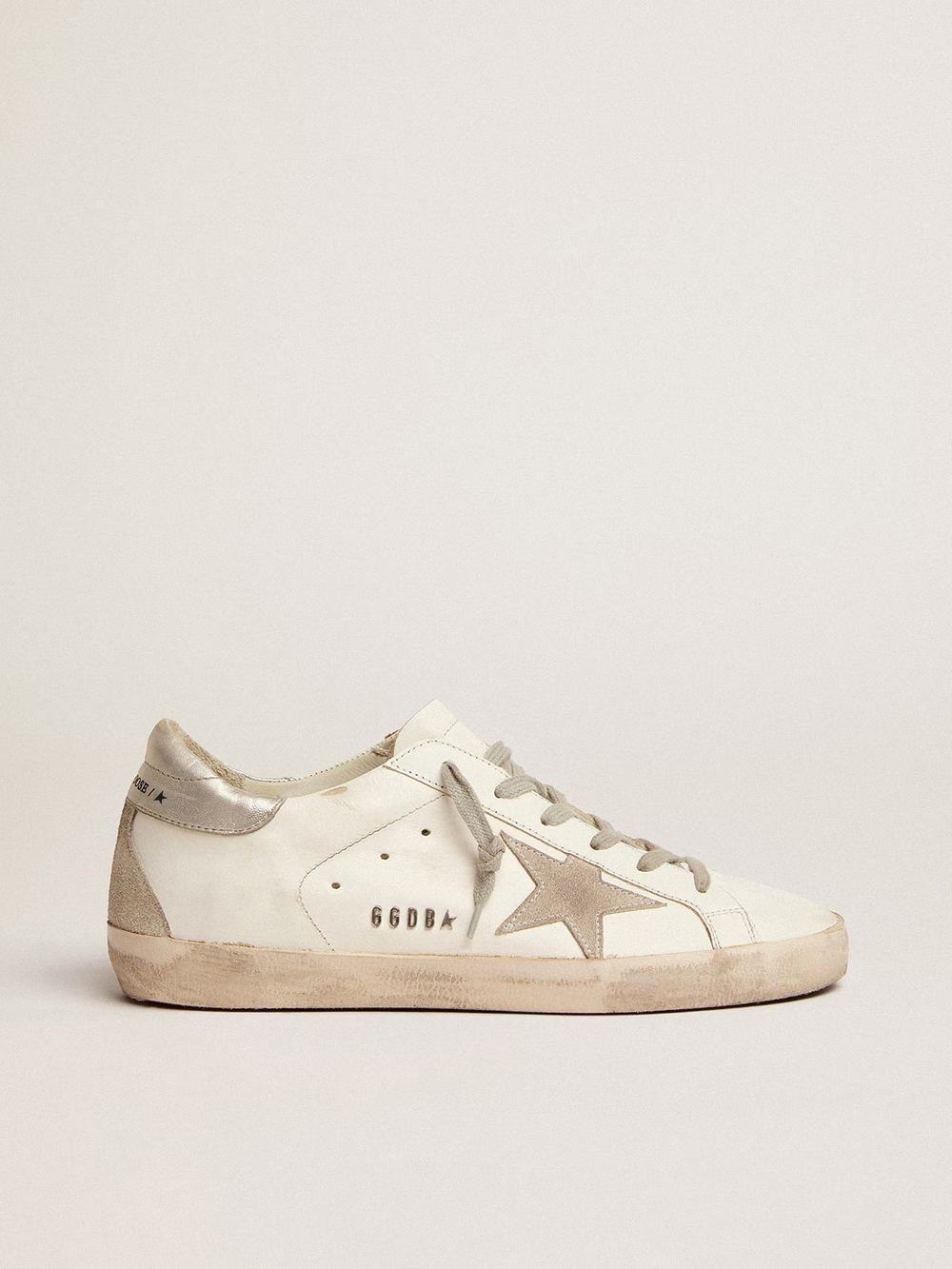 Super Star with silver heel tab and metal stud lettering