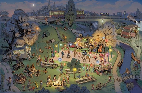 За городом. История в картинках