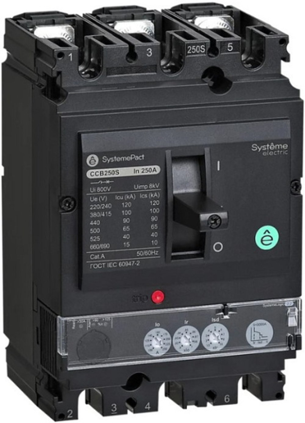 Автоматический выключатель в литом корпусе Systeme Electric SPC250N25022L3DF