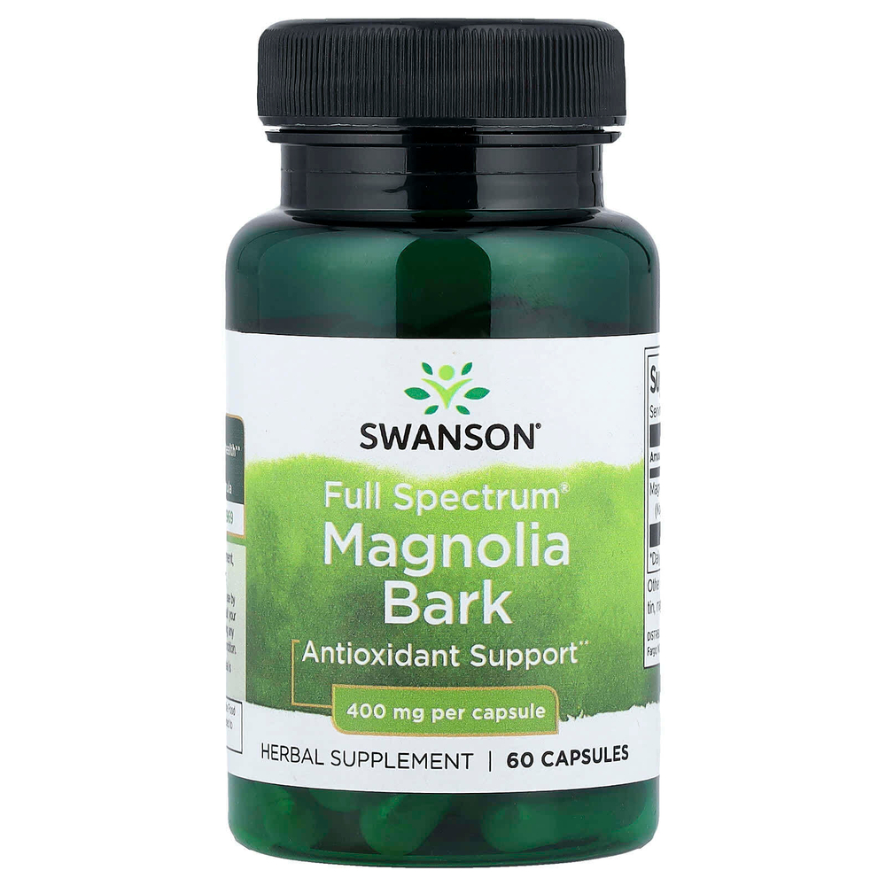 Swanson, кора магнолии Full Spectrum®, 400 мг, 60 капсул