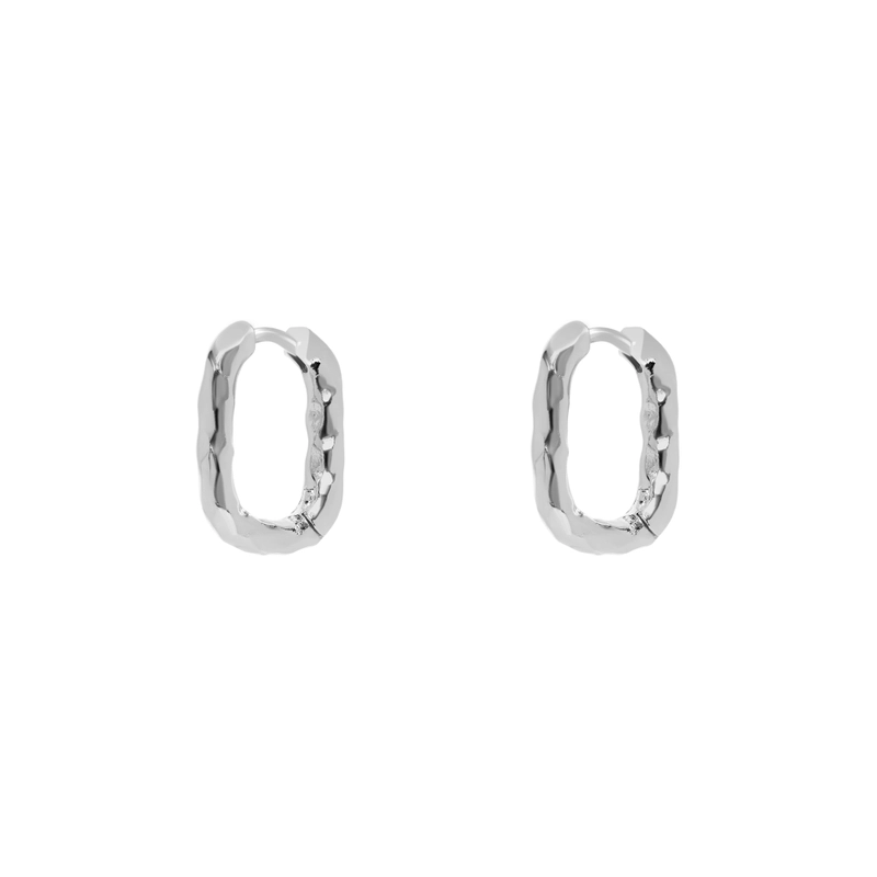 Серьги Матовые Звенья Цепи – Серебро