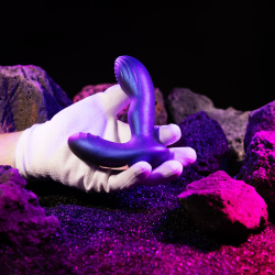 Фиолетовый вибромассажер простаты и промежности Galaxy