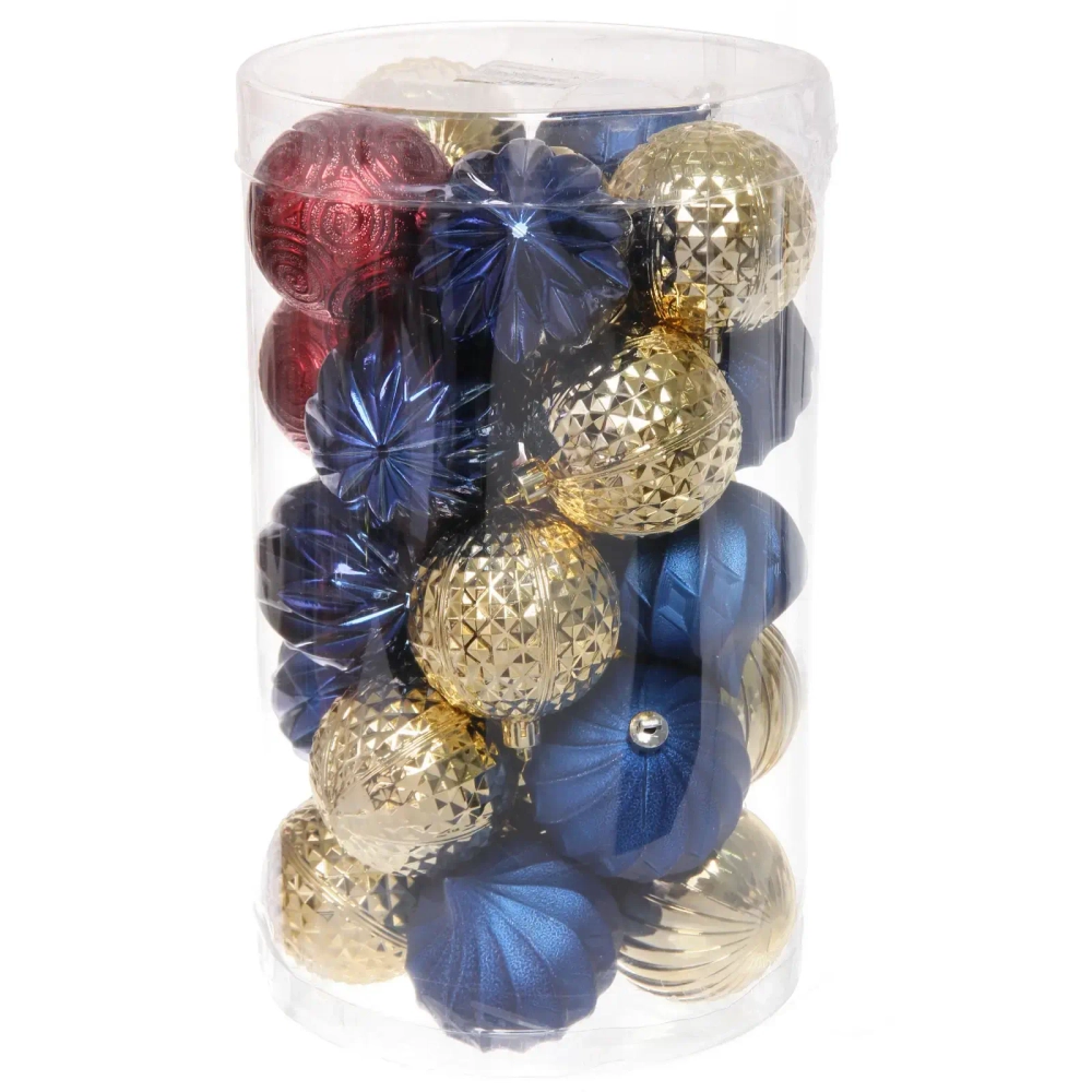 Набор шаров «Волшебство» 7/5 см (набор 24 шт), Сапфир/Золото/Рубин