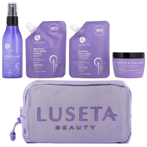 Luseta Beauty, iHerb Exclusive, сила биотина и кератина, набор из 4 продуктов для волос, 320 мл (10,8 жидк. унции)