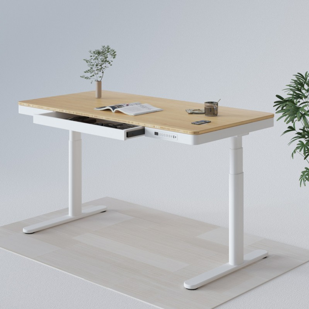 Стол для компьютера с электроприводом, QI-зарядкой и USB-портами FoxGear LIFTISCH FG-ED-55W