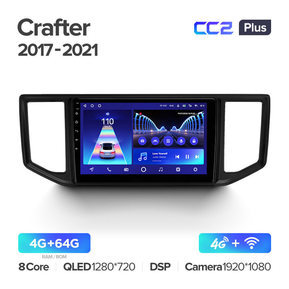 Teyes CC2 Plus 10,2"для Volkswagen Crafter 2017-2021