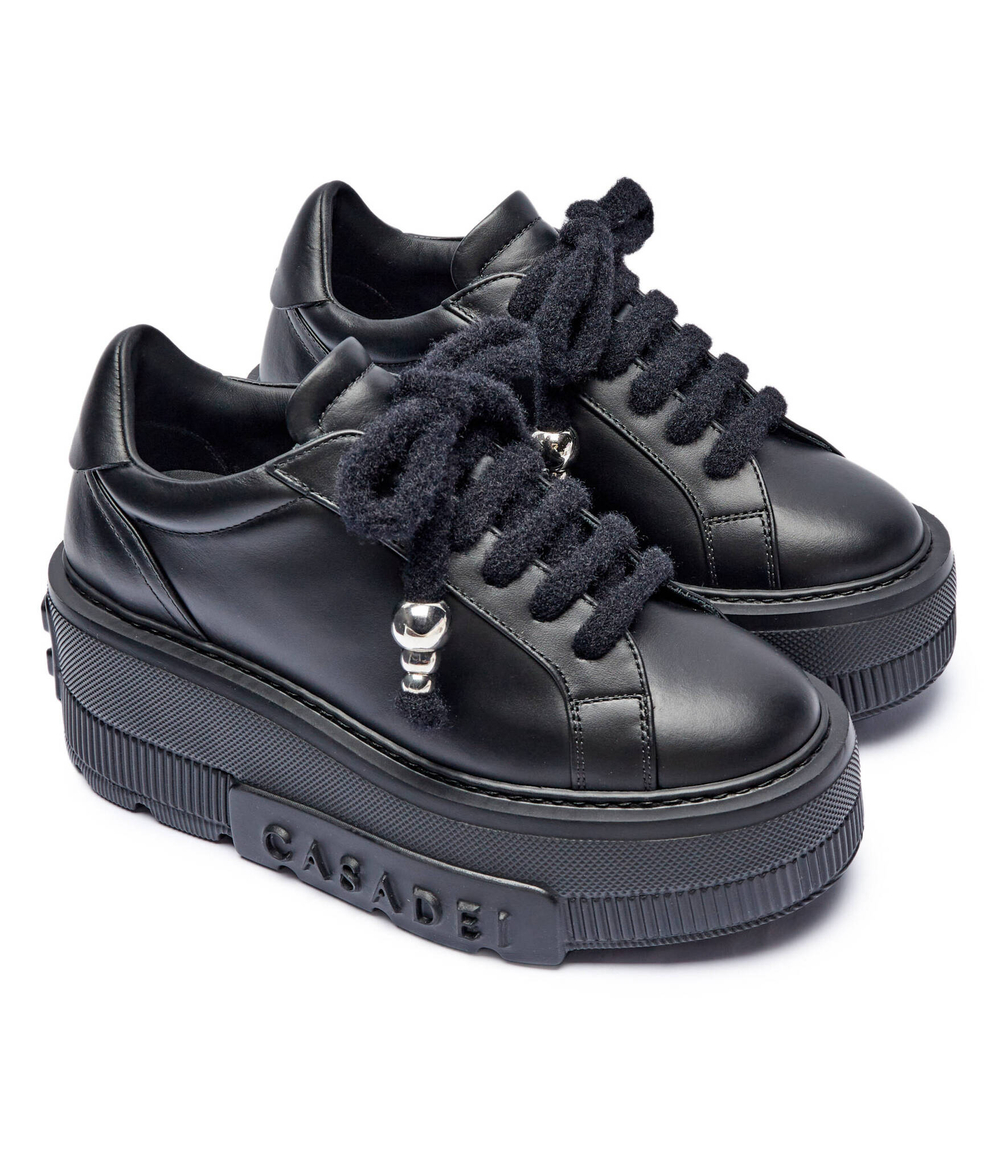 Кожаные кроссовки Casadei - черный(2X016Y070NC1795)