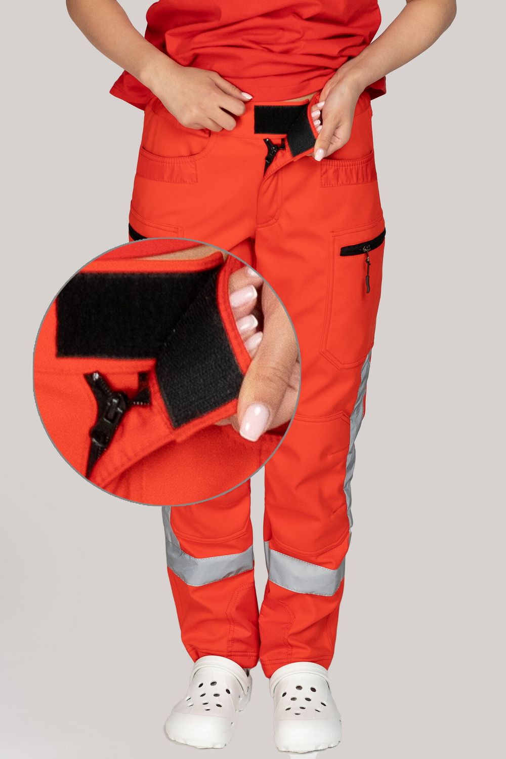 Брюки демисезонные женские Скорая помощь MedicLine SOFTSHELL красные