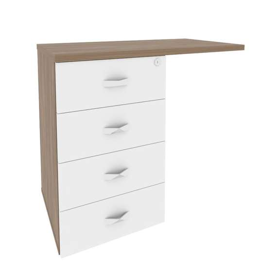 Onix Direct Тумба приставная (универсальная л/пр) O.TPU-4 Дуб Аризона/Белый Бриллиант 842*460*750