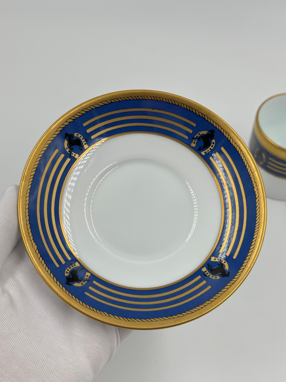 Кофейная пара Celine с синей каймой