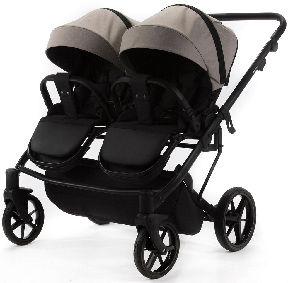 Детская коляска для двойни Adamex Leo Duo 2 в 1 TK72 (БЕЖЕВЫЙ)