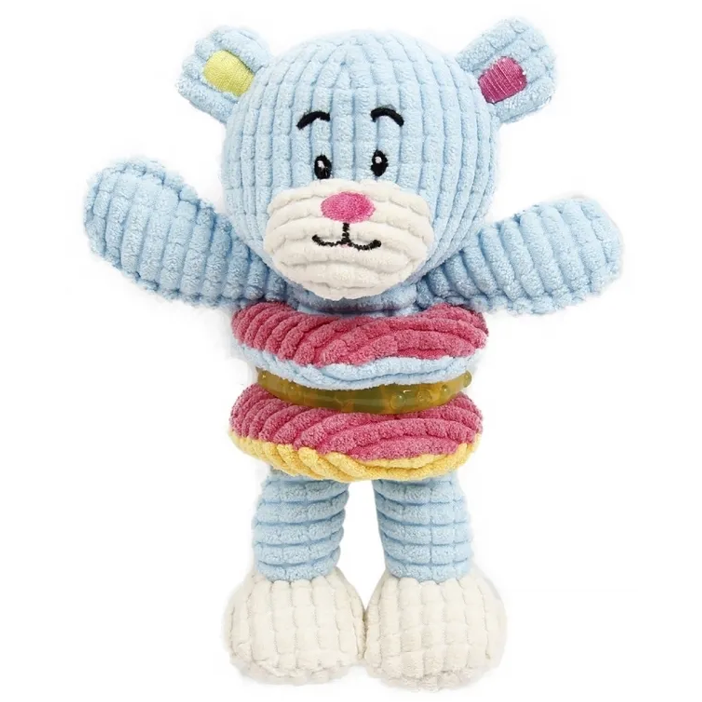 Ebi игрушка для собак мягкая "медвежонок", голубой, 15х18см