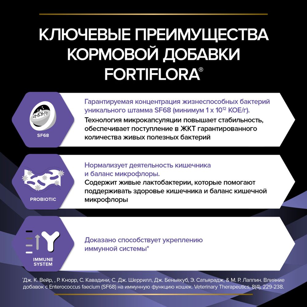 Добавка Pro Plan Veterinary Diets Forti Flora для котят и кошек для поддержания баланса микрофлоры, 1гр х 30шт Добавка Pro Plan Veterinary Diets Forti Flora для котят и кошек для поддержания баланса микрофлоры, 1гр х 30шт