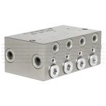 VSL8-D - Питатель для двухлинейных систем смазки с рабочим давлением 400 бар, количество выходов 8, максимальная доза 5 мл/цикл, с фиксированным винтом