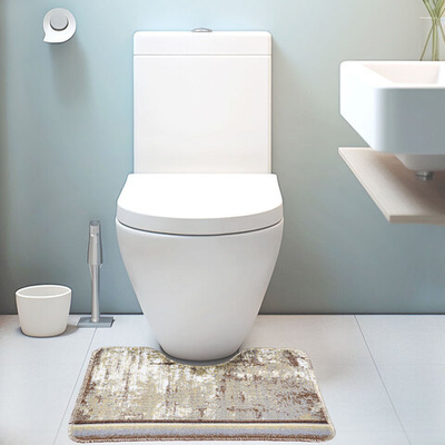 Коврик 50*60см Люксор Люкс Принт с вырезом (бежевый в ассортименте)