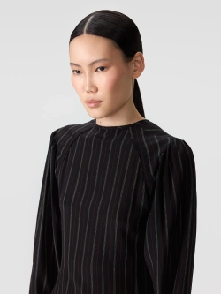 Платье макси в тонкую полоску OLA OLA