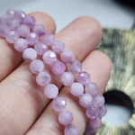 Кунцит природный, бусина шар в огранке, 5.2мм