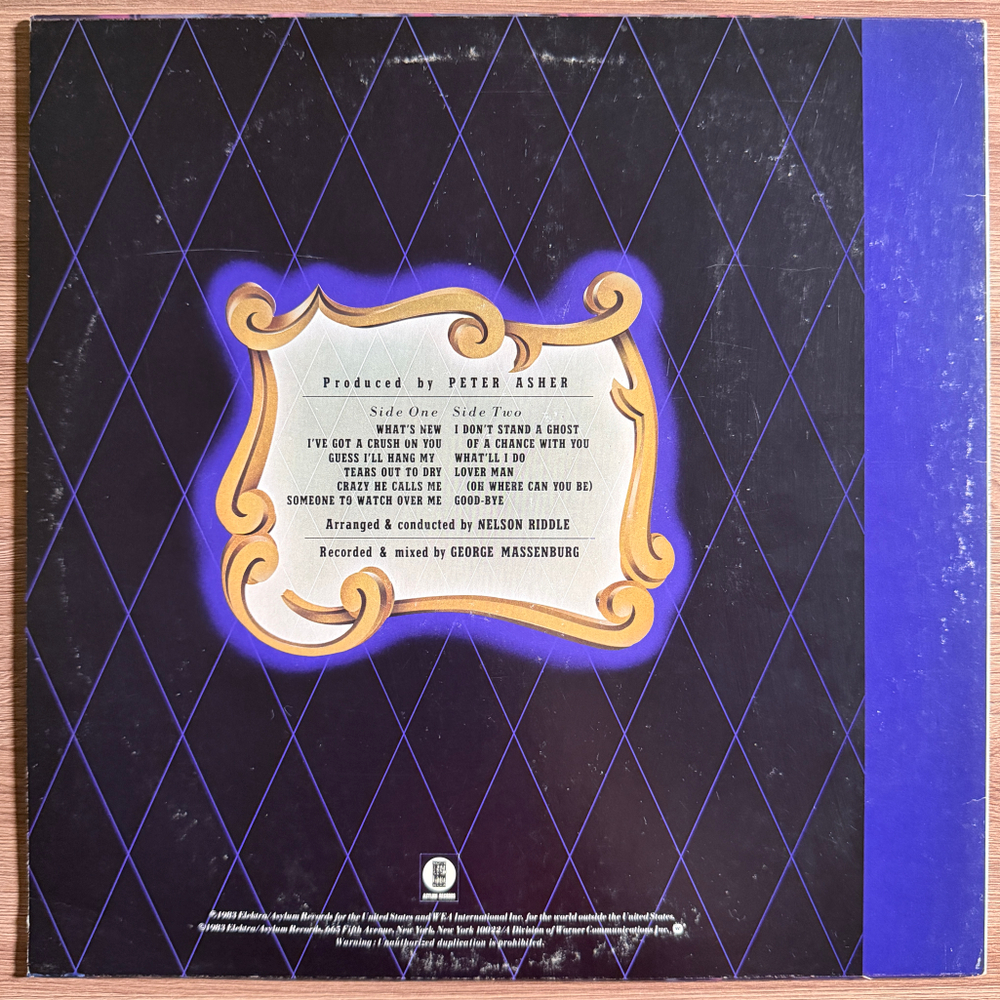 Linda Ronstadt & The Nelson Riddle Orchestra ‎– What's New (Япония 1983г.)Т